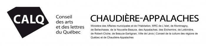 Bandeau de l'entente de partenariat du CALQ en Chaudière-Appalaches